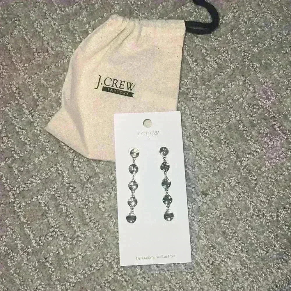 NWT JCREW FACTORY DANGLE GOLD EARRINGS